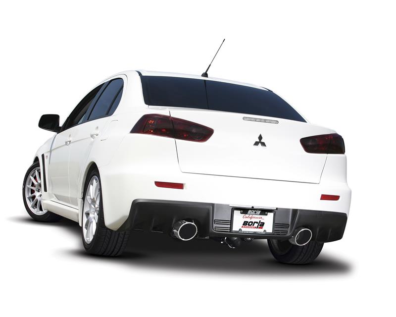 Borla 08-14 Mitsubishi EVO X Catback Exhaust - View 3 | Dirty Garage