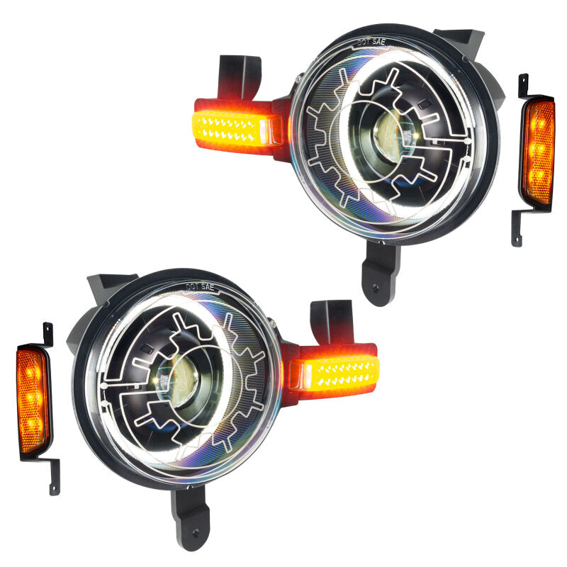 Oracle 2021+ Ford Bronco Oculus Bi-LED Projector Headlights w/ Heated Lenses - View 9 | Dirty Garage
