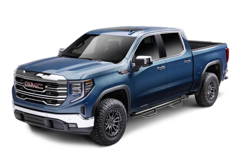 2019-2022 GM 1500 Crew Cab Gloss Black 3" Cab Length Nerf Steps - View 2 | Dirty Garage