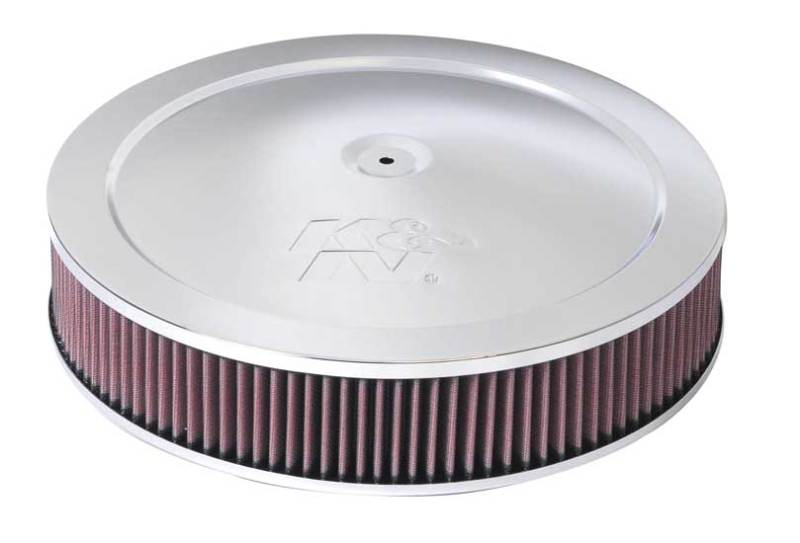 Universal 14in Red Custom Air Cleaner Assembly - 5.125in ID x 14in OD x 2.75in H x 1.25in Drop Base | Dirty Garage