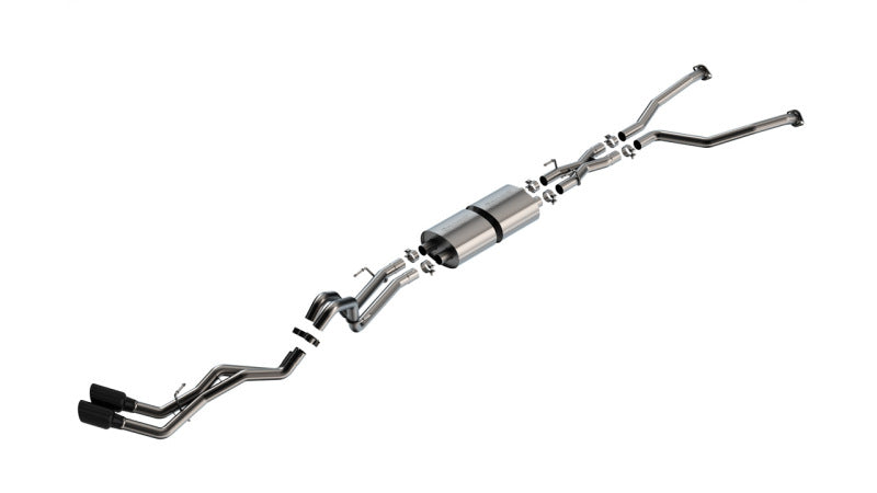 Borla 22-24 Toyota Tundra 3.4L V6 (Inc. Hyb.) Ext. Cab/STD Bed/145.7in WB S-Type Cat-Back - Blk Chrm | Dirty Garage