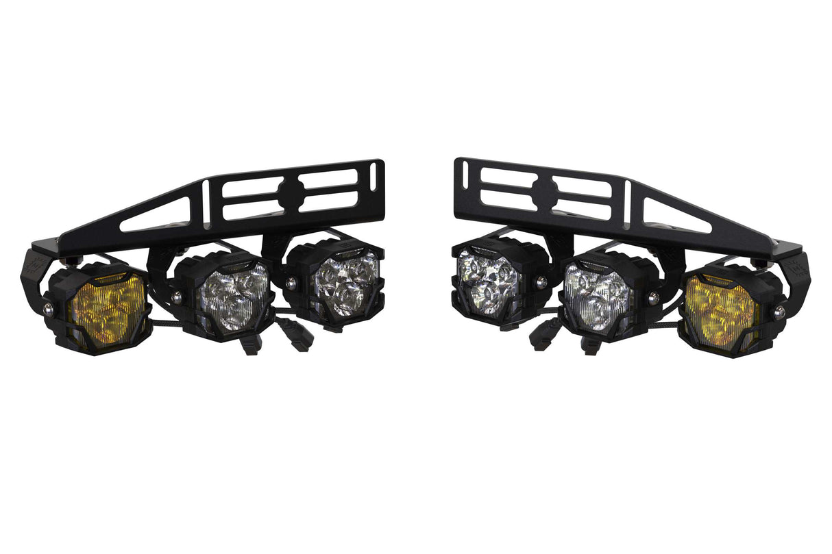 2017-2020 Raptor Morimoto 4Banger Triple Fog Kit Brackets Only - View 3 | Dirty Garage