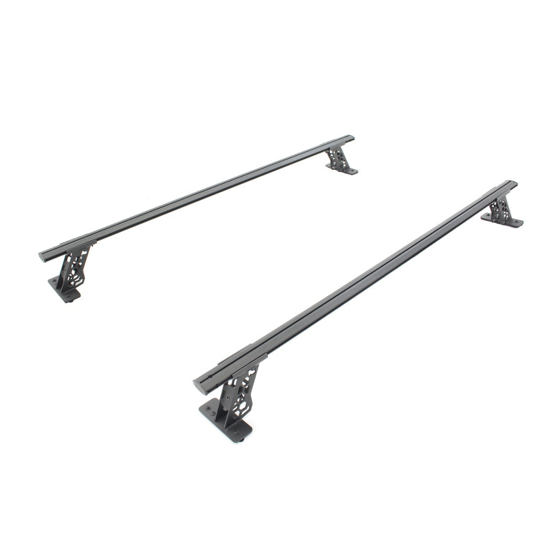 Go Rhino 15-22 Ford F-150 / 07-21 Toy. Tundra XRS Cross Bars Kit - Tex Blk (Attch Tonneau Cvr T-Trk) - View 2 | Dirty Garage