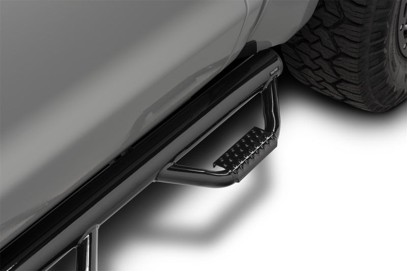 2002-2008 Ram 1500 / HD Quad Cab 4-Door Gloss Black 3" Cab Length Nerf Steps - View 2 | Dirty Garage