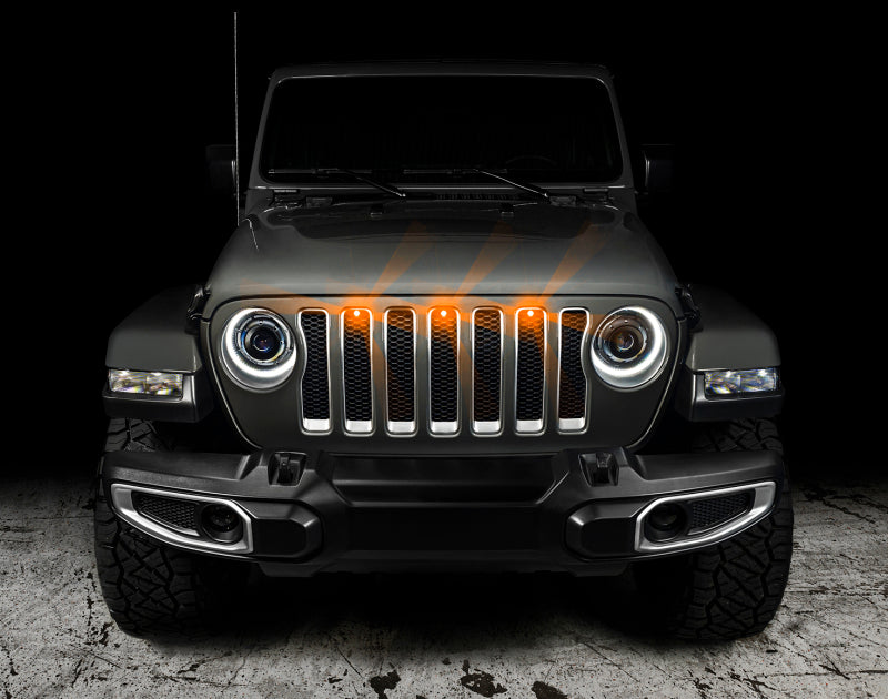 2018-2022 Gladiator Pre-Runner Style LED Grille Kit Amber - View 3 | Dirty Garage