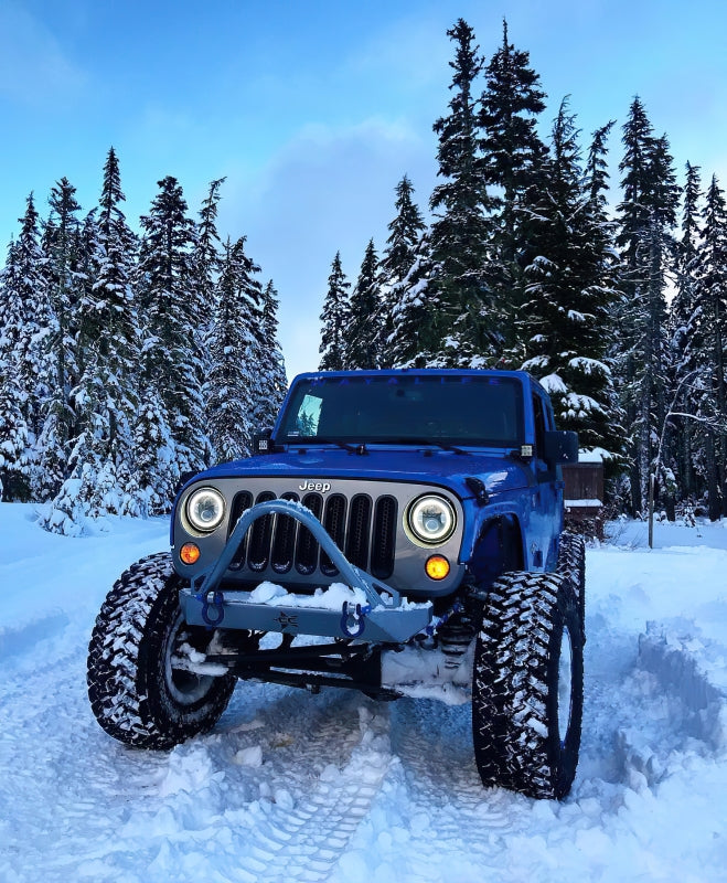 2007-2018 Wrangler JK Switchback LED Halo Headlights Amber White Switchback - View 7 | Dirty Garage