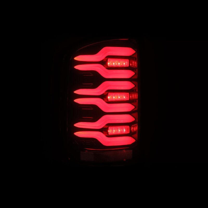 2014-2018 GM 1500 2500HD 3500HD Luxx-Series LED Tail Lights Black Red Active Light Sequential Signal - View 3 | Dirty Garage