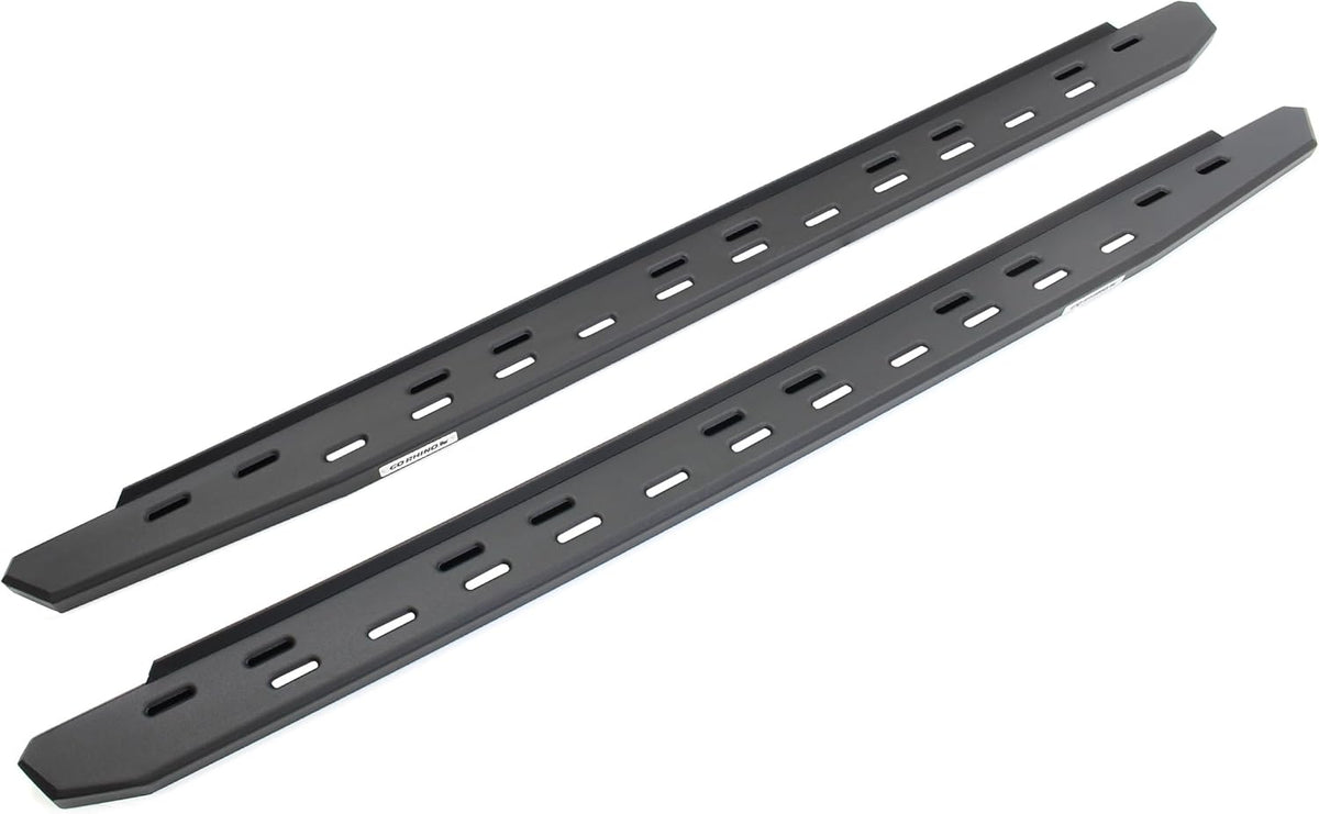 Universal 73" RB30 Slim Running Board Black Texture Powder Coat | Dirty Garage