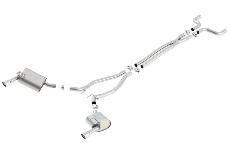 Borla 14-15 Camaro 3.6L V6 Single Split Rear Exit Touring Catback Exhaust - View 2 | Dirty Garage