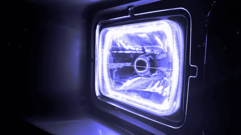 Universal Pre Installed Lights 7x6" Sealed Beam White Halo - View 6 | Dirty Garage
