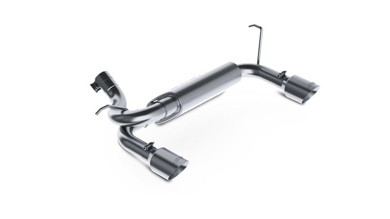 2007-2014 Wrangler Rubicon 3.6L 3.8L Axle-Back Dual Rear Exit T409 Performance Exhaust System - View 3 | Dirty Garage