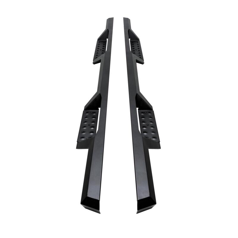 2001-2019 GM 1500/HD Crew Cab HDX Black Drop Nerf Step Bars - View 4 | Dirty Garage