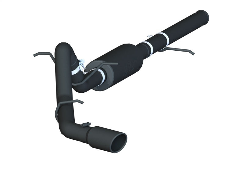 2014-2017 GM 1500 3" Cat Back Single Side Exit Black Exhaust - View 2 | Dirty Garage