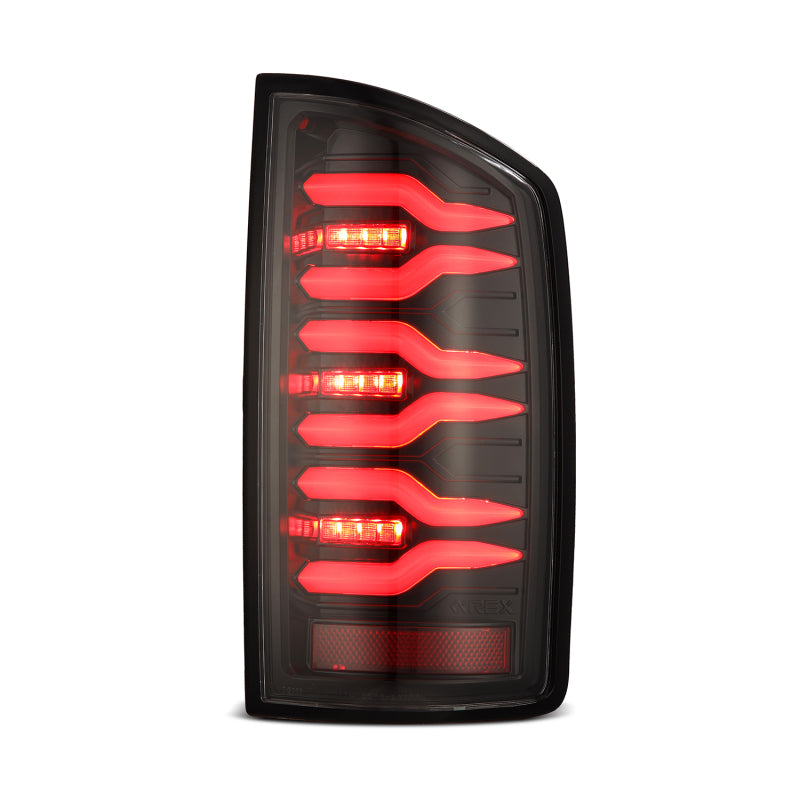 2007-2009 Ram 1500 2500 3500 Luxx-Series LED Tail Lights Pair Alpha Black - View 3 | Dirty Garage