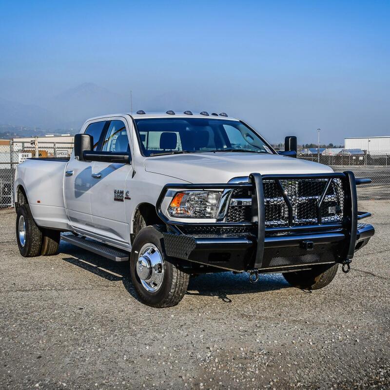 2006-2026 Ram 1500/HD Crew Cab Black 83" Grate Steps Running Boards - View 4 | Dirty Garage