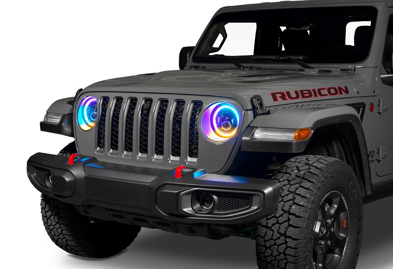 2007-2017 Wrangler Gladiator 7in High Powered LED Headlights Pair Dynamic - View 12 | Dirty Garage