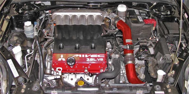Universal 06 Eclipse GT 3.8L V6 Red Typhoon Short Ram Intake | Dirty Garage
