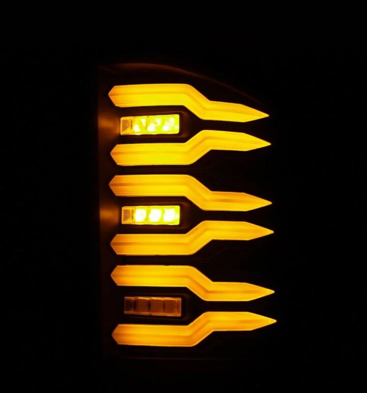 2007-2014 GM 1500 2500HD 3500HD Luxx-Series LED Tail Lights Black Smoked Lens - View 3 | Dirty Garage