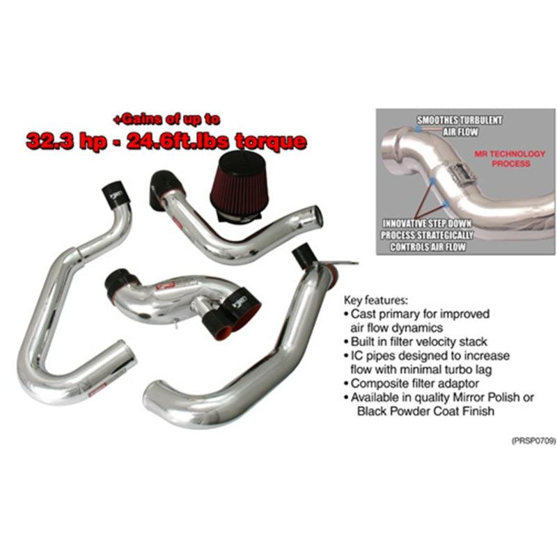 2003-2006 Evo VIII Aluminum Intake System Full Intercooler Piping Black Short Ram Intake - View 5 | Dirty Garage