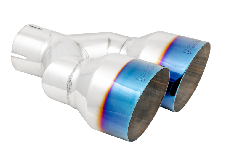 Universal Burnt End Tip 2.5" ID Dual 4" OD 9.5 Length Single Wall 304 Stainless Steel Driver Side - View 2 | Dirty Garage