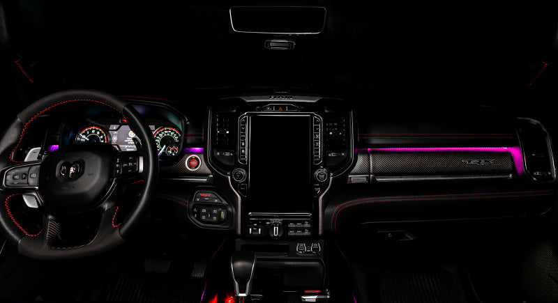 2019-2022 Ram 1500 Fiber Optic LED Interior Ambient Dash Kit 3 piece - View 2 | Dirty Garage