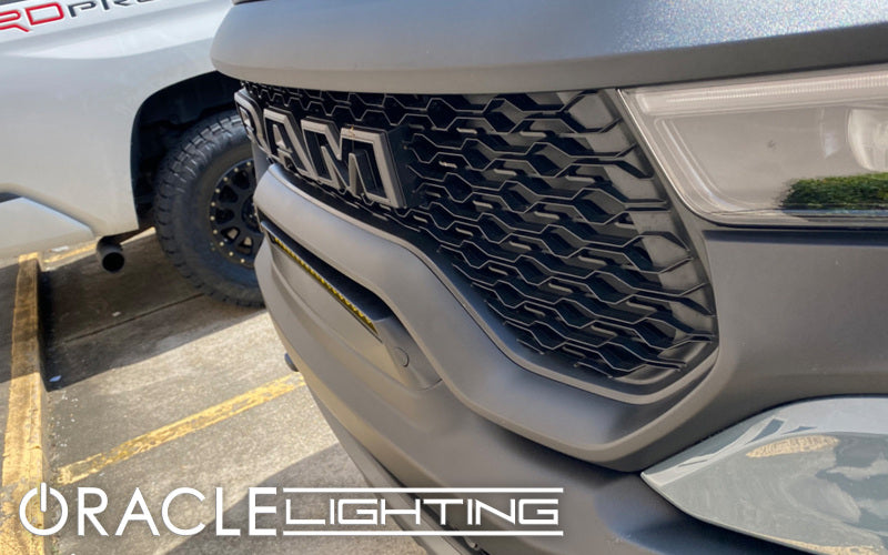 2019-2022 Ram Rebel TRX Front Bumper Flush LED Light Bar System Yellow - View 6 | Dirty Garage