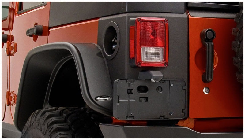 2007-2018 Wrangler 4-door Trail Armor Black Rear Corners - View 3 | Dirty Garage