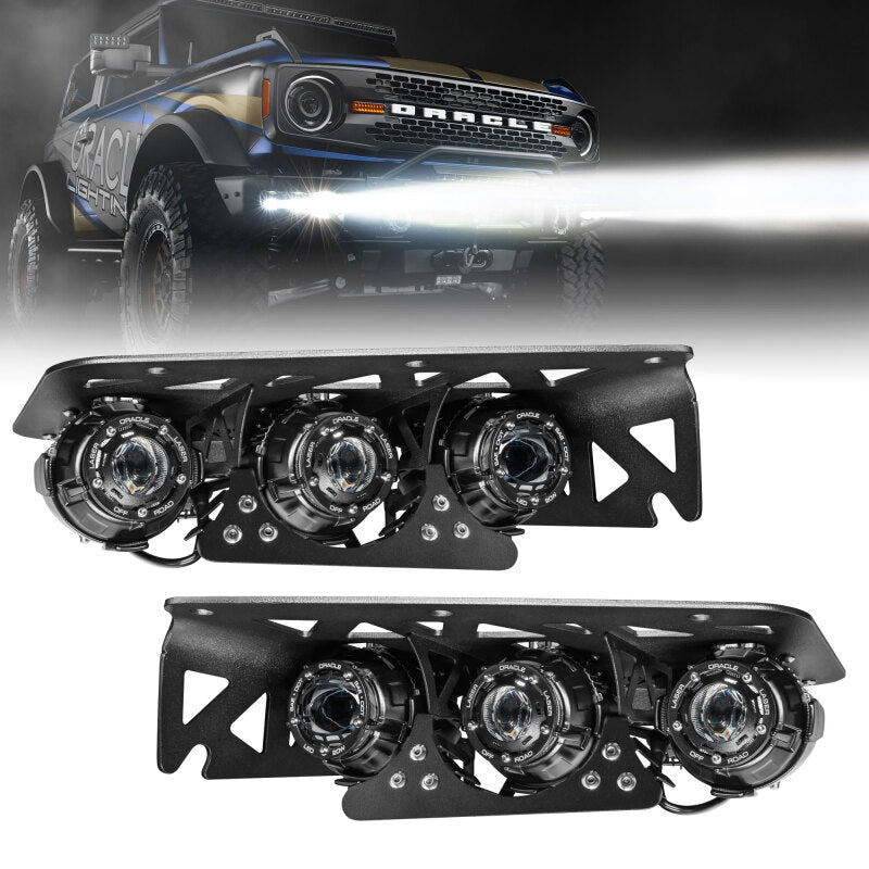 2021-2024 Bronco Off Road Laser and LED Fog Light Kit for Steel Bumper - View 8 | Dirty Garage
