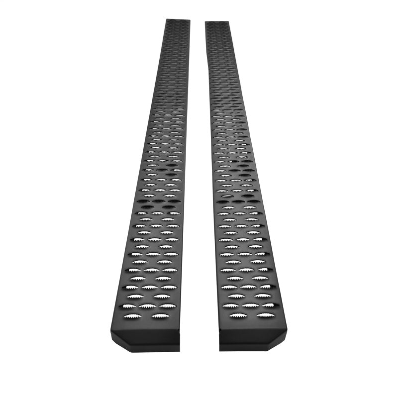Universal 90" Black Grate Steps Running Boards - View 10 | Dirty Garage