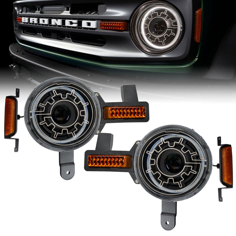Oracle 2021+ Ford Bronco Oculus Bi-LED Projector Headlights w/ Heated Lenses | Dirty Garage