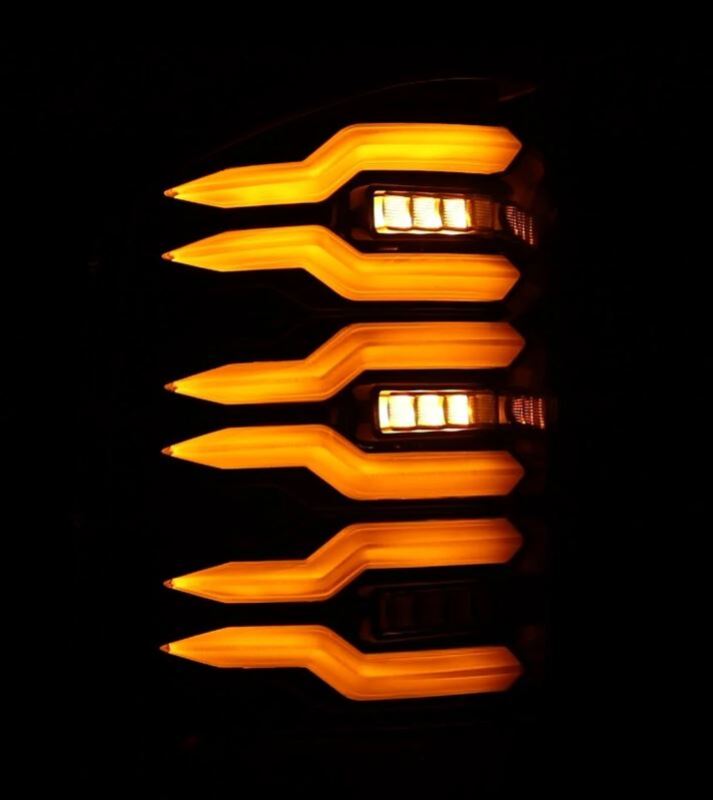 2007-2013 GM 1500 Luxx-Series LED Tail Lights Alpha-Black - View 4 | Dirty Garage