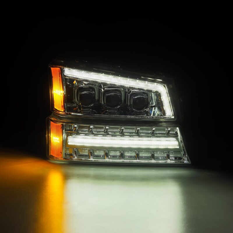 2003-2006 GM HD Avalanche Chrome Nova-Series LED Projector Headlights - View 4 | Dirty Garage