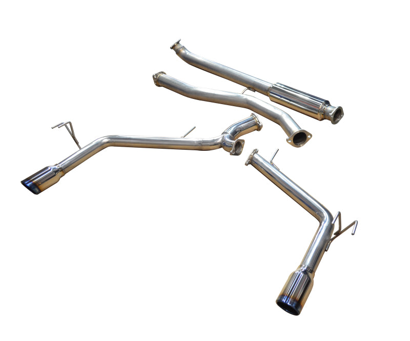 2016-2020 Civic 63mm SS Cat-Back Exhaust Dual Burnt Titanium Tips - View 2 | Dirty Garage