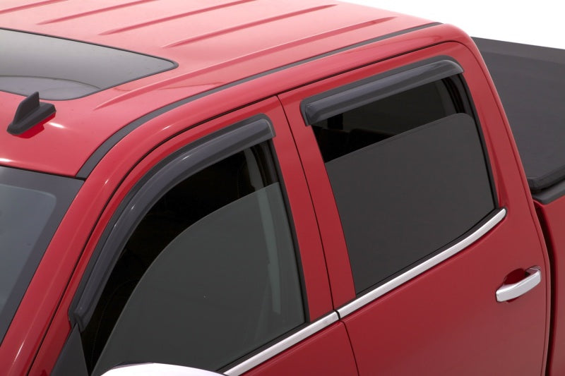 2015-2018 GM HD Crew Cab Ventvisor Outside Mount Window Deflectors Smoke 4-Piece - View 7 | Dirty Garage