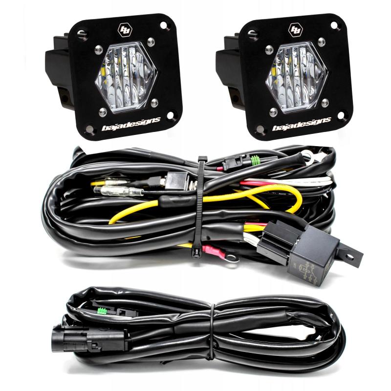 Universal S1 Wide Cornering LED Light Backup Kit with Mounting Bracket Pair | Dirty Garage