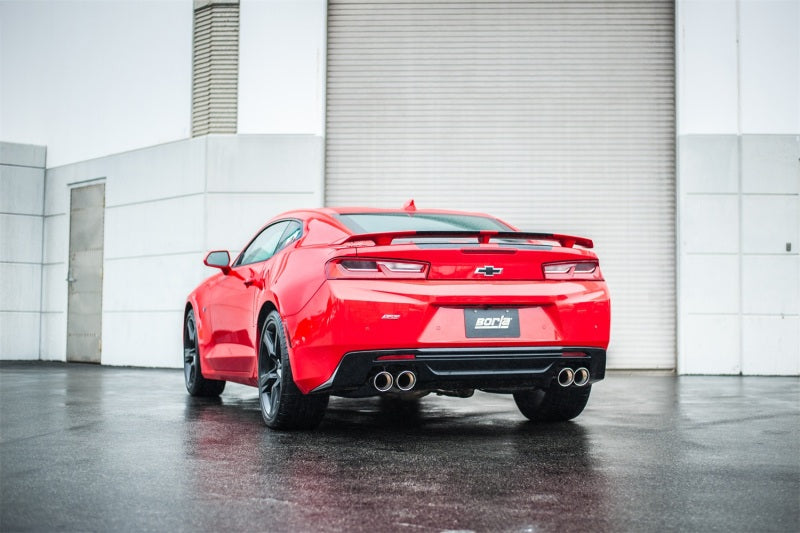 Borla 16 Chevy Camaro SS 6.2L w/ Dual NPP Atak Quad RD RL Tips Dual Exit Rear Section Exhaust - View 5 | Dirty Garage