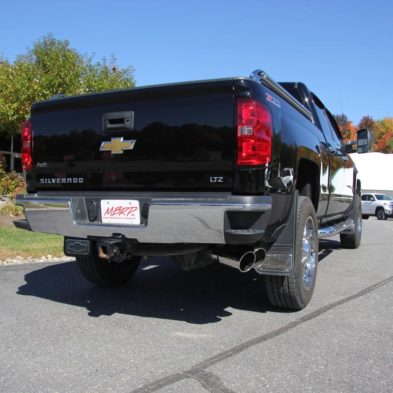 2011-2015 GM HD 4" Filter Back Dual Outlet Single Side Alum Exhaust System - View 2 | Dirty Garage