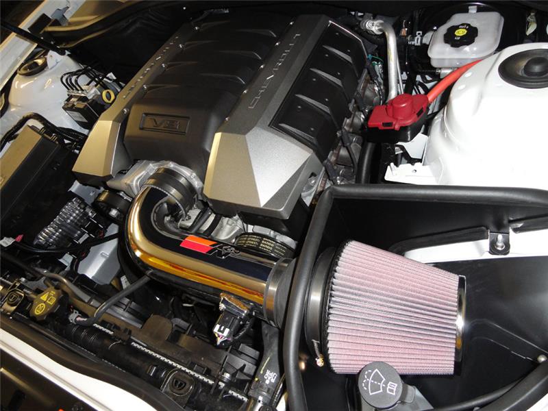 Universal 10 Camaro 6.2L V8 Polished Typhoon Short Ram Intake - View 3 | Dirty Garage
