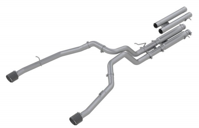 2021 Ram TRX 6.2 S/C 3" Catback Dual Rear Carbon Fiber Tips Race - View 5 | Dirty Garage