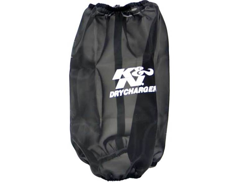 Universal 6.625in Base ID/5.25in Top ID/9.5in H Round Tapered Black Drycharger Air Filter Wrap | Dirty Garage