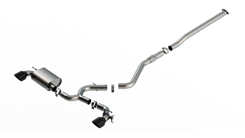 Borla 22-23 Hyundai Kona N 2.0L 4 CYL. Turbo AT/MT ATAK Catback Exhaust Black Chrome | Dirty Garage