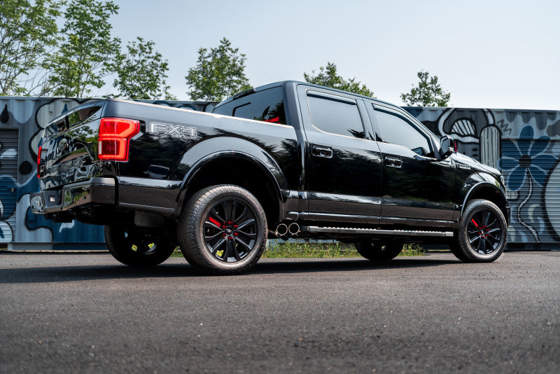 2015-2020 F-150 T409 Pre-Axle 4" OD Dual Outlet 3" Cat Back Exhaust - View 7 | Dirty Garage