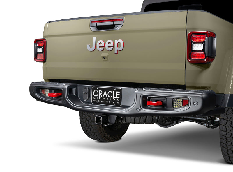 2020-2025 Gladiator Rear Bumper LED Reverse Lights 6000K - View 6 | Dirty Garage