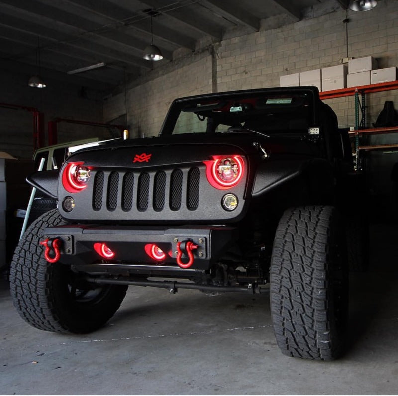 Universal 7" High Powered LED Headlights Black Bezel ColorSHIFT BC1 - View 7 | Dirty Garage