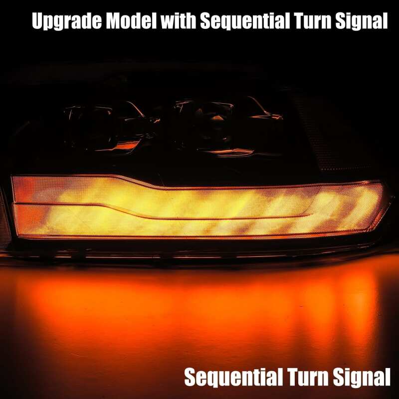 2009-2018 Charger Pro-Series Projector Black Headlights Sequential Signal DRL - View 4 | Dirty Garage