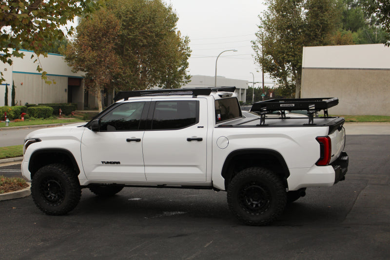Go Rhino 22-23 Toyota Tundra CrewMax Ceros Low Profile Roof Rack - Tex. Blk - View 17 | Dirty Garage