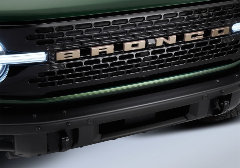 2021+ Bronco Grille Lettering Overlay Kit - Bronze - View 4 | Dirty Garage