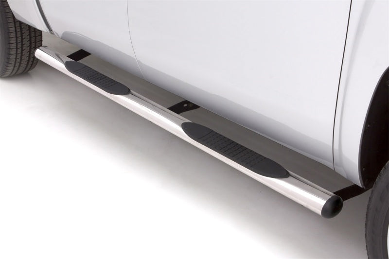 Lund 10-17 Dodge Ram 2500 Crew Cab 4in. Oval Straight SS Nerf Bars - Polished - View 3 | Dirty Garage