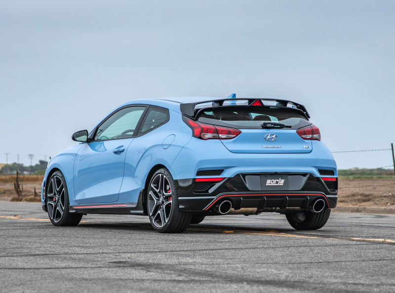 Borla 19-20 Hyundai Veloster N 2.0L I4 MT FWD 2DR 3in ATAK CatBack Exhaust w/ SS Tips - View 3 | Dirty Garage