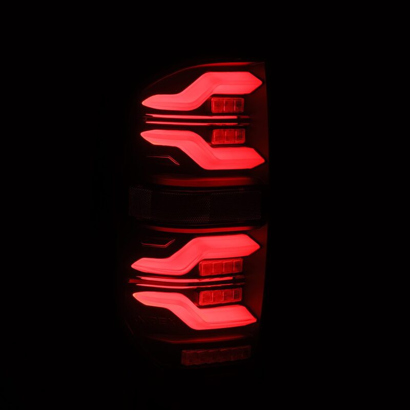 2014-2021 Tundra Luxx-Series LED Tail Lights Alpha Black with Activation Light Sequential Signal - View 4 | Dirty Garage